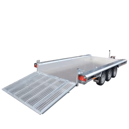 Gerätetransporter VLEMMIX 3-Achs – 3,5 t mit Heckrampe, Holzboden und Dreiachs-Fahrwerk